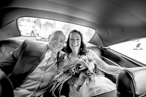 Brautpaar nach der Trauung im Alten Rathaus in Lichtenstein